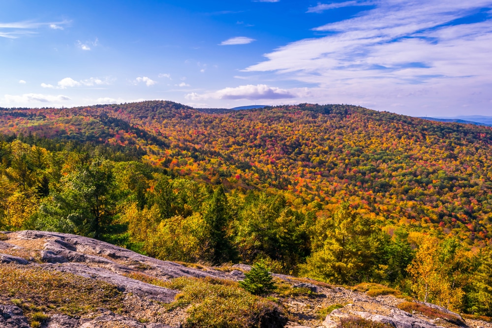Gorgeous New Hampshire fall foliage when you hike Mount Major